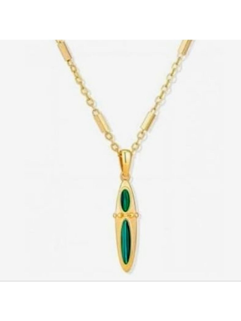 Montana West Wrangler Pendant Gold Necklace With Green Stone
